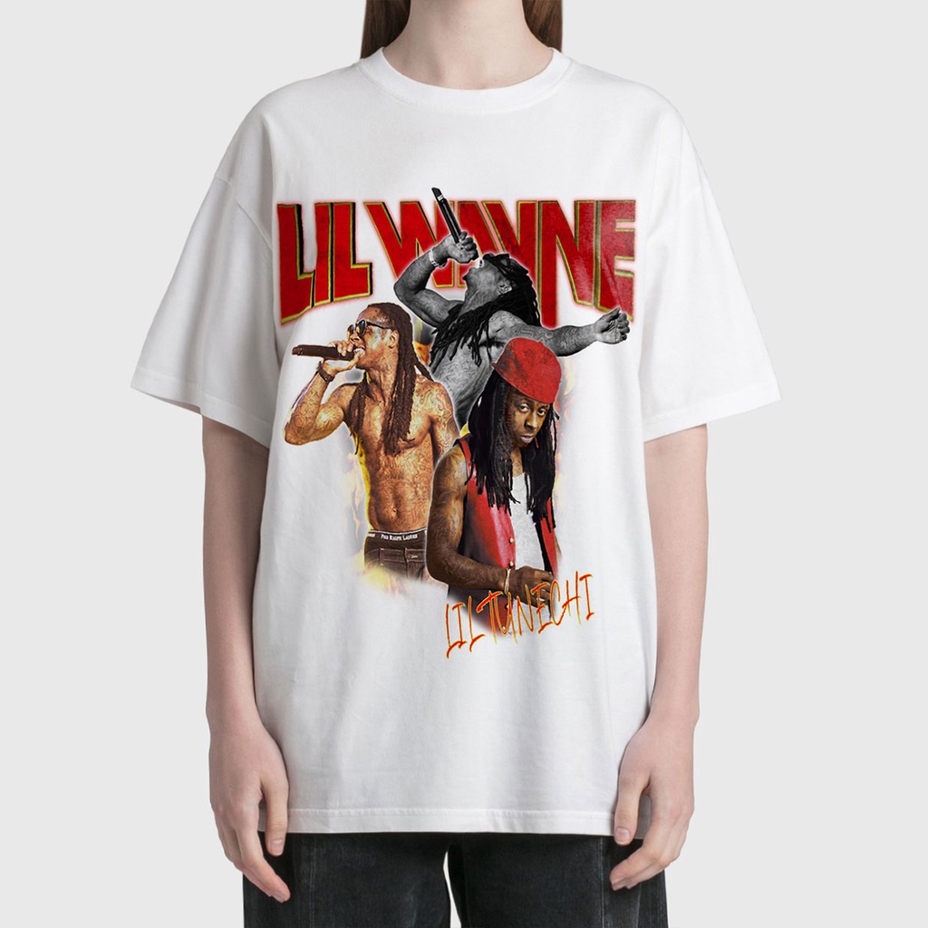 BLANK | Áo Thun LIL WAYNE Tay Lỡ Unisex - Đen/Trắng Cổ Tròn