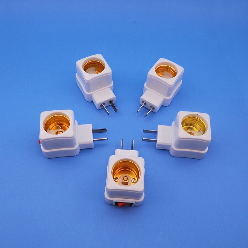 Đuôi Đèn E27 Có Công Tắc, Liền Phích Cắm 2 Chân , Đui Đèn Xoáy Bóng E27 - DD01 - Gia Dụng Tý Tẹo