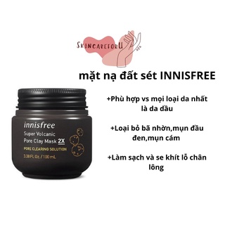 Mặt nạ đất sét innisfree super volcanic pore clay mask 2x