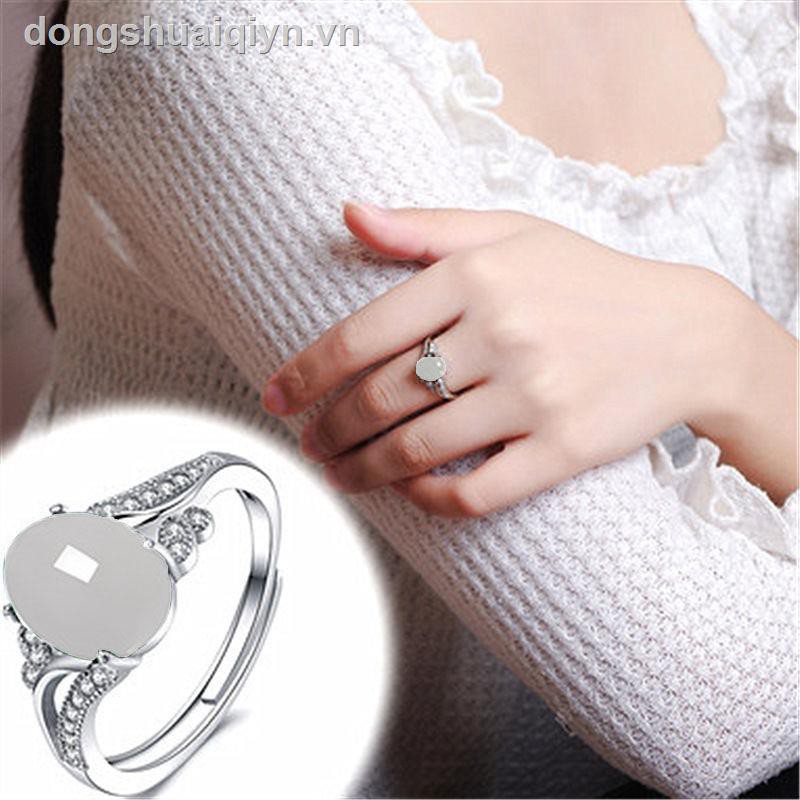 Nhẫn Đeo Tay Bạc 925 Đính Đá Tự Nhiên Thời Trang Cho Nữ