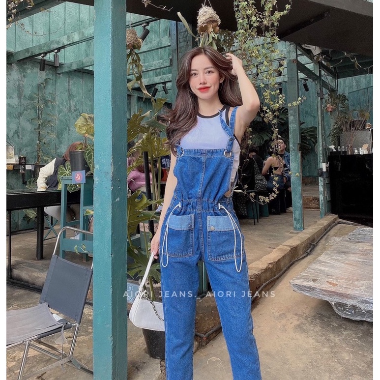 [TRENDING+VOUCHER]Yếm jeans AIORI thời trang cao cấp chất bò jean dày dặn bán chạy mã_Y001