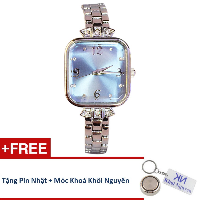 Đồng Hồ Nữ YAQIN 7184 Dây Thép (Có 3 Màu: Xanh, Trắng, Đen) + Tặng pin Nhật, móc khoá Khôi Nguyên