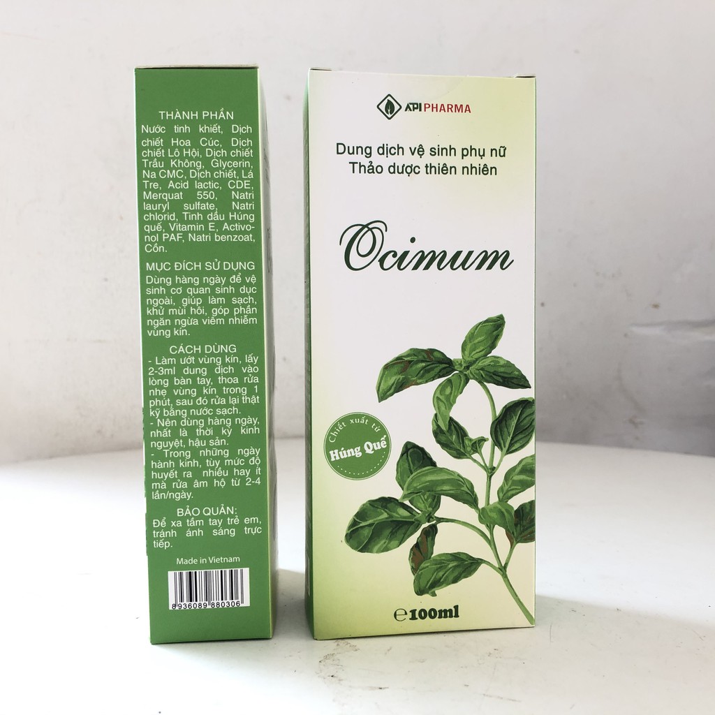 Dung Dịch Vệ Sinh Phụ Nữ Ocimum - Chiết Xuất Từ Húng Quế 100ml API - cvspharmacy