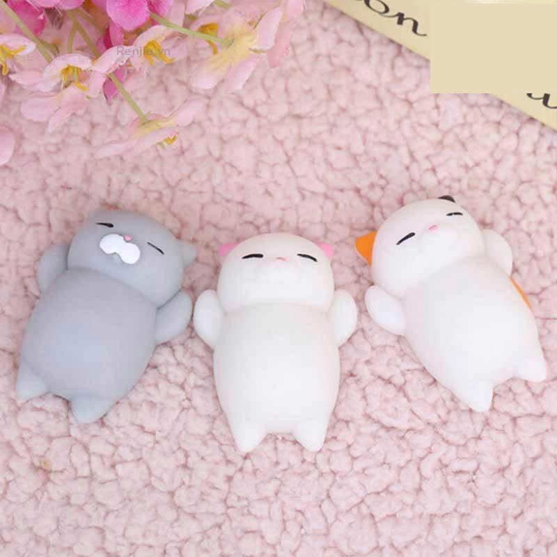 3 Đồ Chơi Squishy Hình Mèo Con Dễ Thương