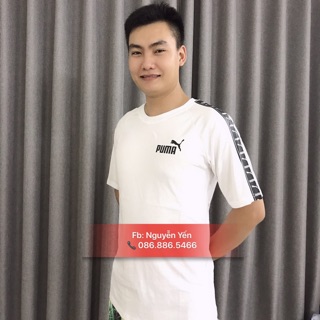 ÁO PHÔNG TRẮNG CÓ VIỀN ỐNG TAY