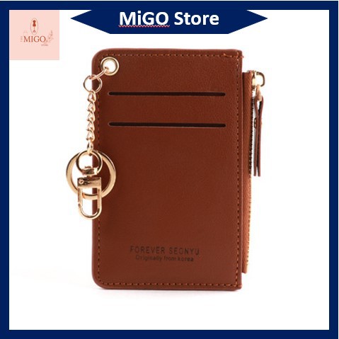 Ví Nữ Cầm Tay Mini Hàn Quốc MiGO Store Ví Đựng Thẻ Đa Năng Da Xịn