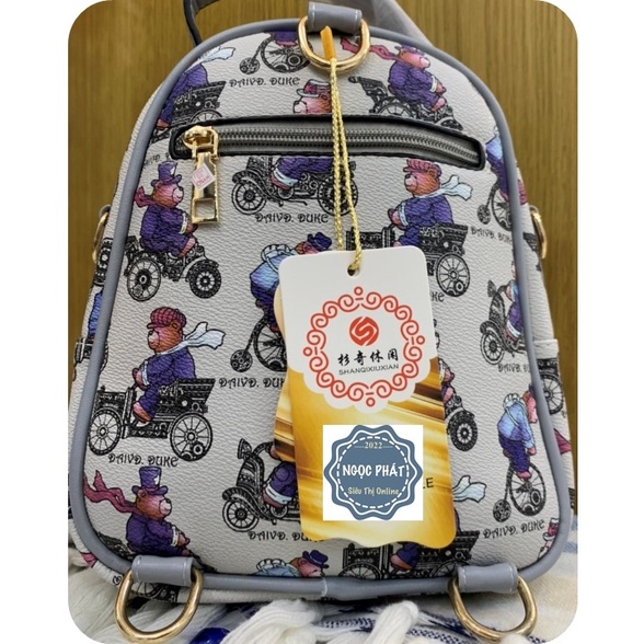 BALO NỮ HÌNH GẤU - CHẤT LIỆU DA QUẢNG CHÂU - HÀNG XỊN ĐẸP- KIỂU DÁNG TRẺ TRUNG NĂNG ĐỘNG, 4 NGĂN