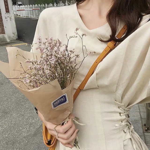 [Mã FAGREEN1505 giảm 10% tối đa 30K đơn 99K] ĐẦM NUDE ĐAN DÂY EO VINTAGE | BigBuy360 - bigbuy360.vn