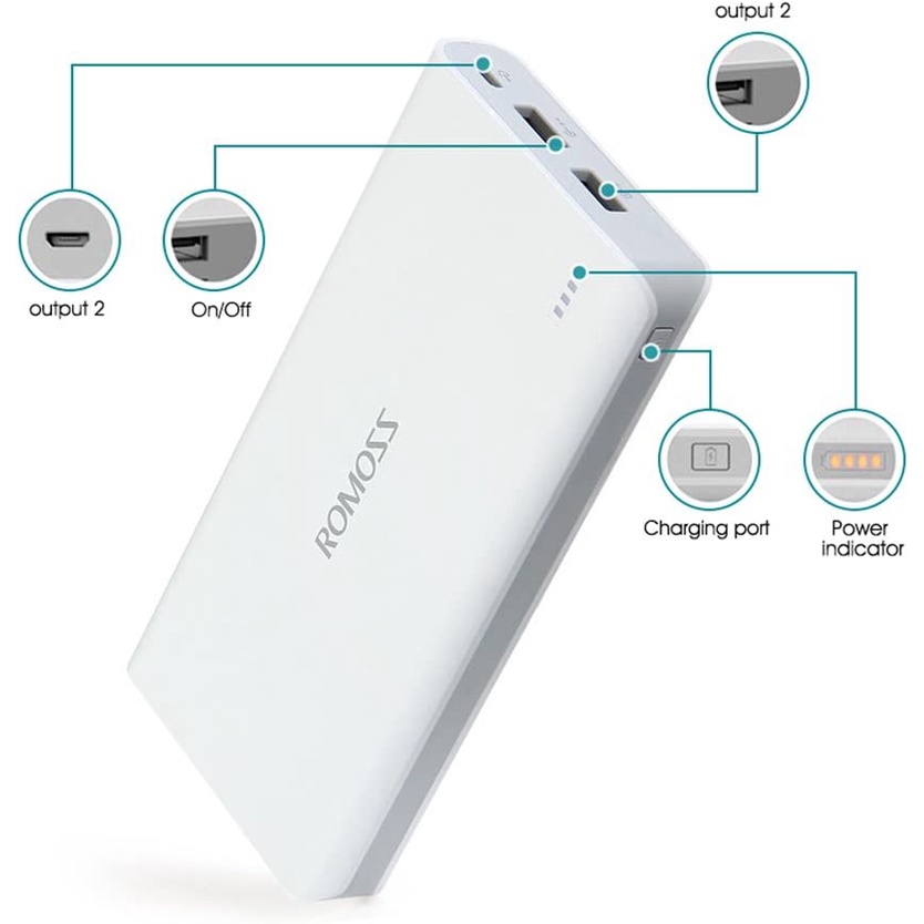 Pin dự phòng lõi polymer Romoss COEUS 20  dung lượng 20000mAh sạc nhiều thiết bị  nhattin_flagship_store