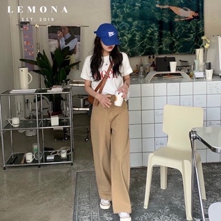 | QUẦN KHAKI NÂU NHẠT DÁNG RỘNG CẠP CAO HÀN QUỐC