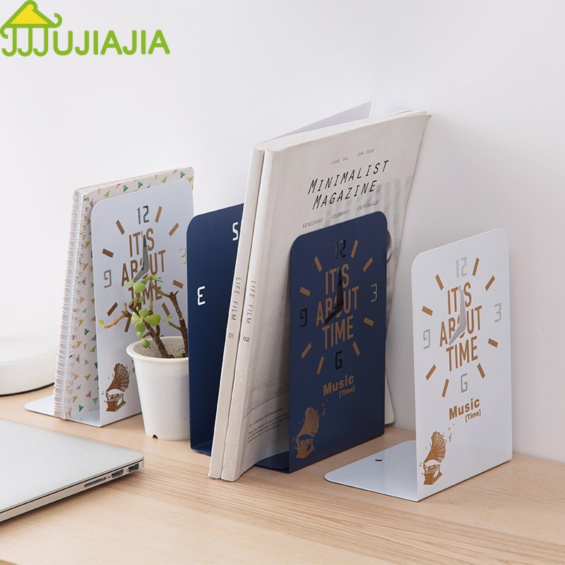 Set 2 chân đế JUJIAJIA làm từ kim loại họa tiết hoạt hình sử dụng đỡ sách / tài liệu