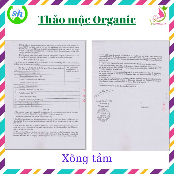 THẢO MỘC XÔNG TẮM SAU SINH Vimama- hộp 15 gói