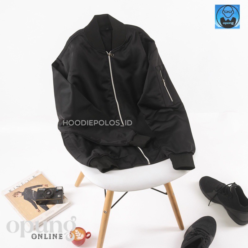 Áo Khoác BOMBER Đen SIZE M XXL Nam Nữ