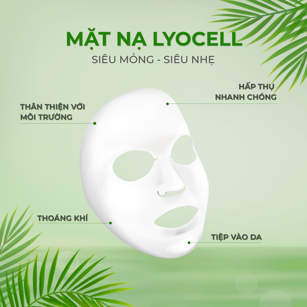 Mặt nạ giấy HA Lagivado 23g - mask giảm mụn, dưỡng da ẩm mịn, căng bóng