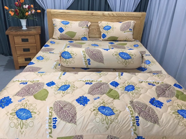 Drap giường, lá mùa đông , siêu xinh siêu sướng, thun Hàn Quốc, 1m6 ~ 2m, chỉ 180000đ ~ 200000đ