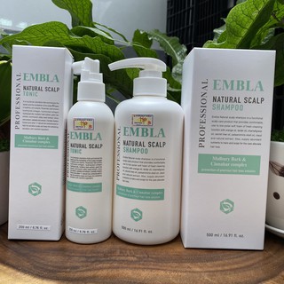 Dầu gội và huyết thanh chống rụng tóc Embla Natural Scalp 500ml/200ml
