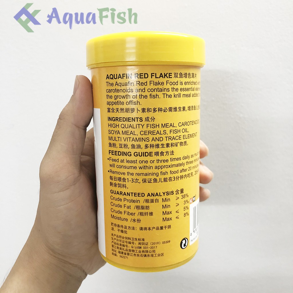 Combo 2 Lọ Thức Ăn Cho Cá Aquafin 500ml (thức ăn dạng lá mỏng cho cá t