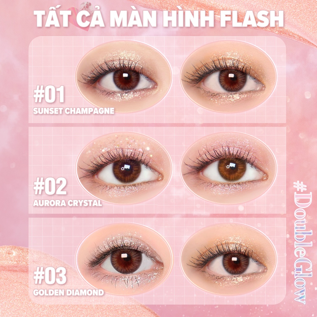 Phấn mắt dạng lỏng PINKFLASH 2 trong 1 chống nước sắc tố cao 30g | BigBuy360 - bigbuy360.vn