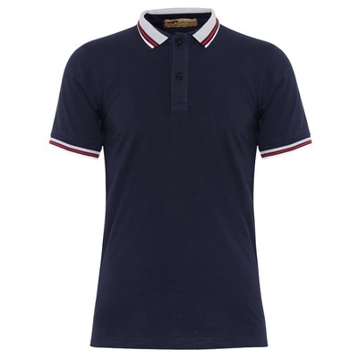 Áo thun nam siêu đẹp cổ bẻ phối bo sang trọng Pigofashion AHT09 (chọn màu)