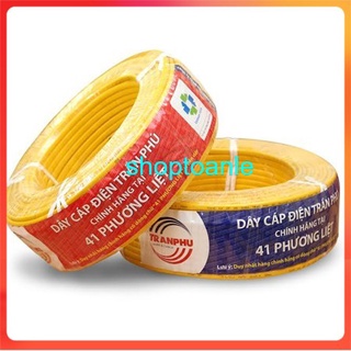 [FREESHIP] Combo 50 mét dây điện Trần Phú 2x4.0mm chính hãng lõi đôi, lõi bằng đồng 100%