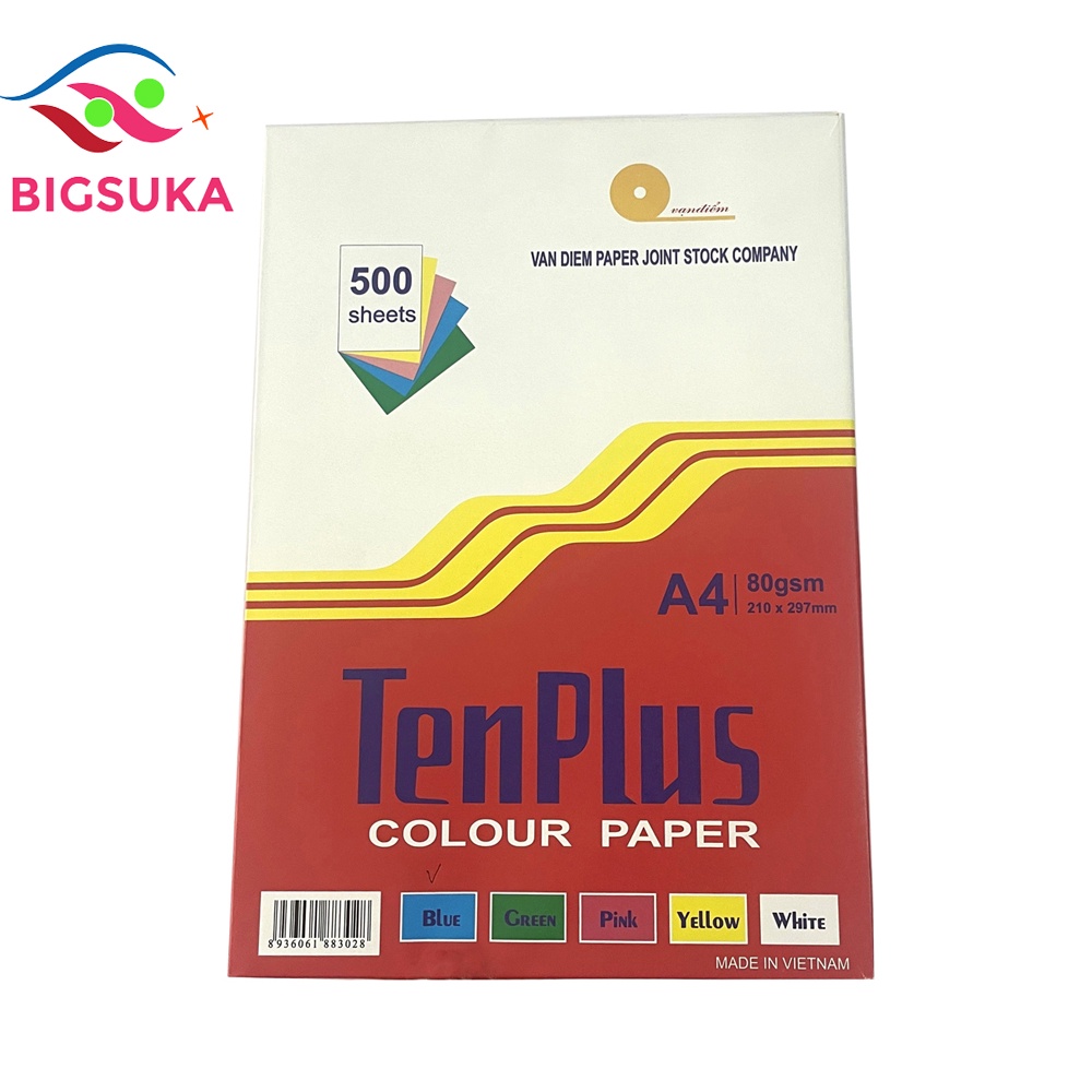 Giấy A4 màu dày 80gsm Paper One 500 tờ BIGSUKA