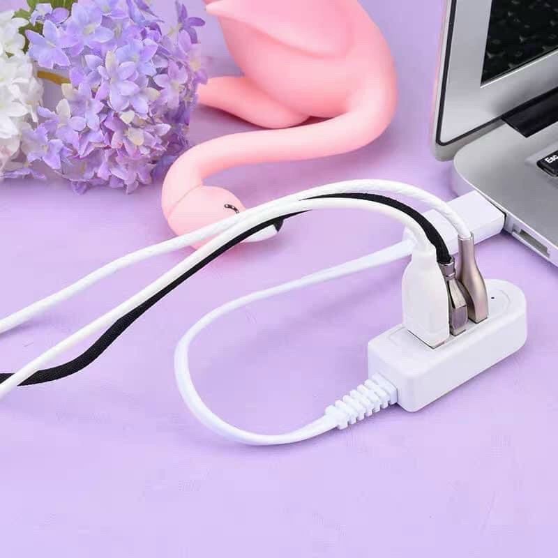 Bộ chia cổng USB 2.0 3 cổng tốc độ cao kèm dây cáp Laptop 1.2m(Only Charging Function,not support data transmission)