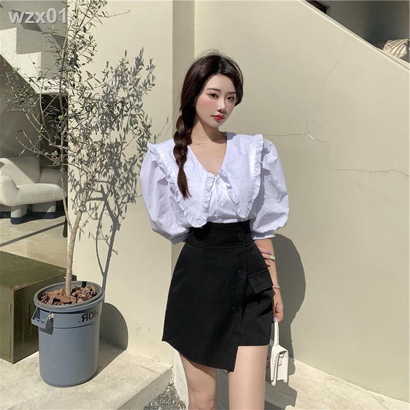 [high quality] Hong Kong thiết kế thời trang phù hợp với eo thon vừa vặn kết tất cả quần short váy suông và áo sơ mi mỏn