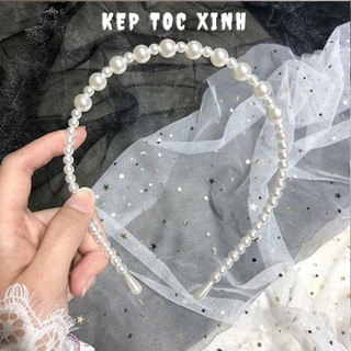 Bờm tóc đính hạt, Cài tóc hạt ngọc xinh xắn cho nữ