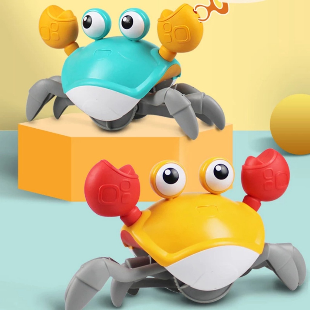 Đồ chơi Con Cua cảm biến tự tránh vật cản, âm thanh ánh sáng vui nhộn, sạc pin tiện lợi, đồ chơi thông minh - Sunny Kids