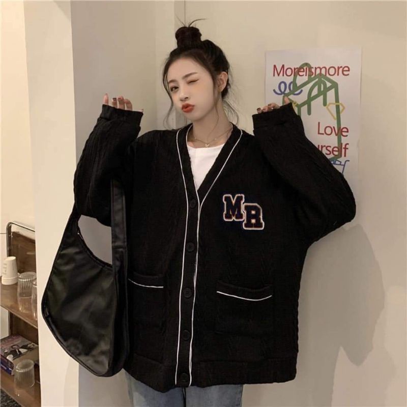 Áo Sweater Cadigan Nỉ Bông Thu Đông Ulzzang Unisex Form Rộng