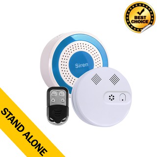 C1 smoke- bộ chuông báo động báo khói gồm chuông báo động, cảm biến khói và remote