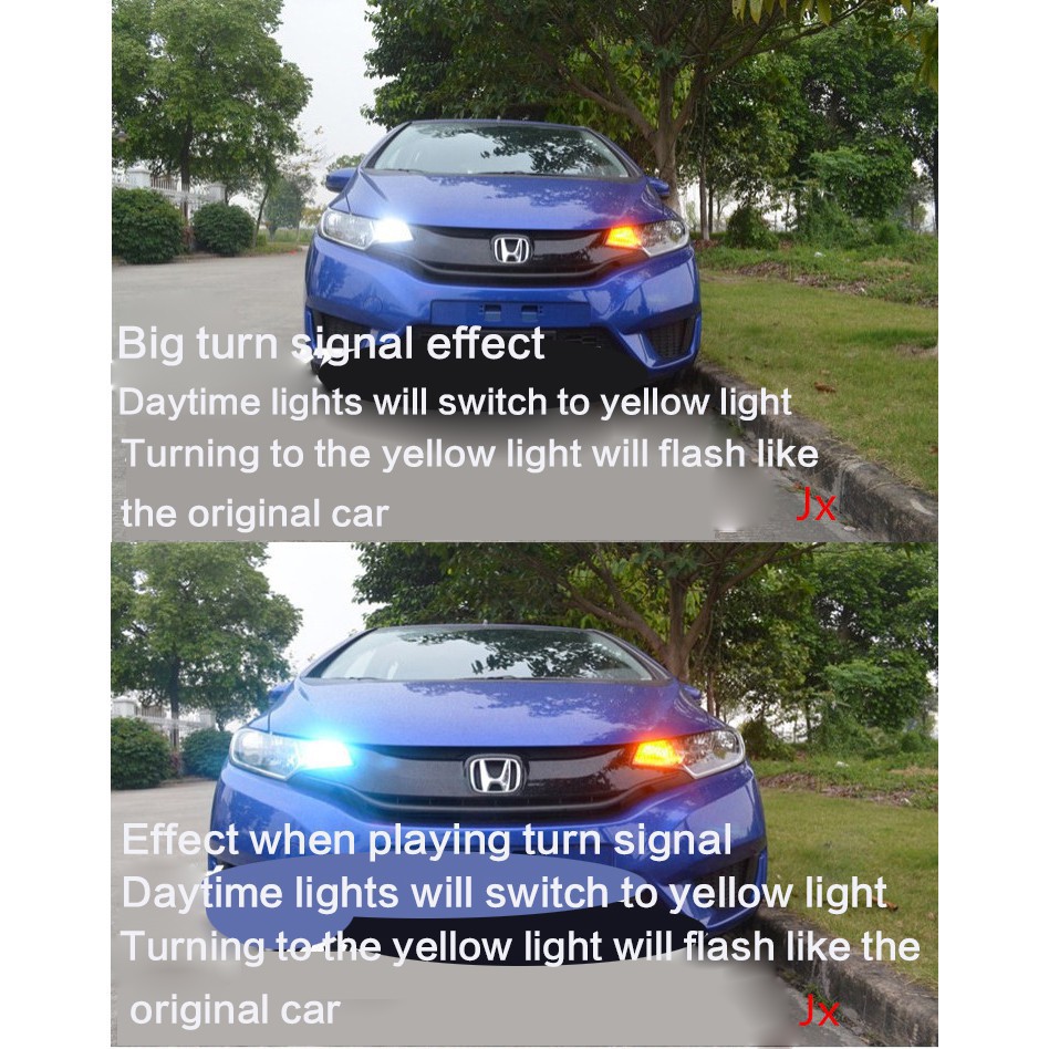 Set 2 đèn báo tín hiệu rẽ mô hình kép DRL&amp;Turn LED T20 1156 cho xe hơi