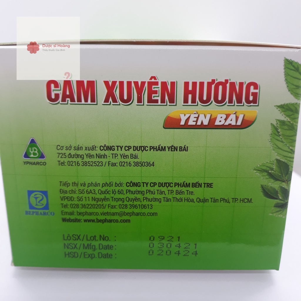 Cảm xuyên hương Yên Bái hộp 10 vỉ