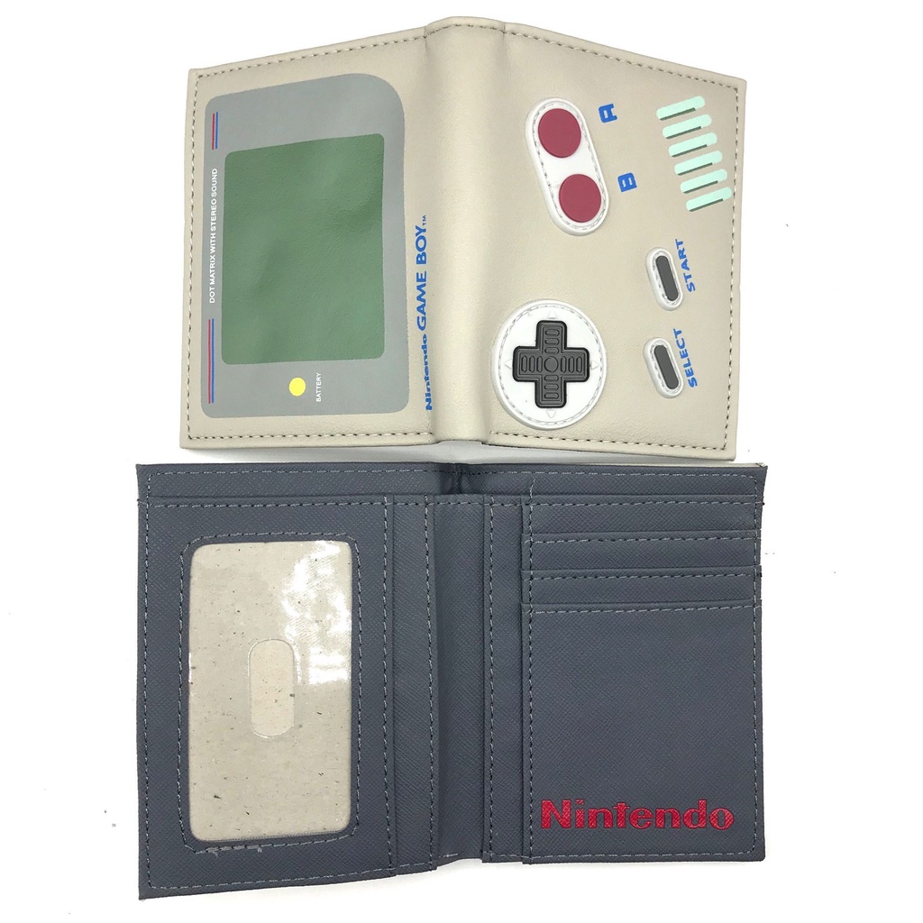Ví Da PU Dáng Ngắn In Hình Máy Chơi Game Nintendo Cho Học Sinh