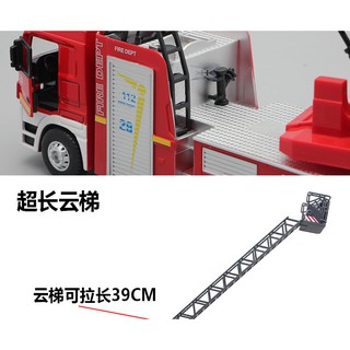 [Full Box] Mô hình xe cứu hỏa 23cm 1:32 UNK