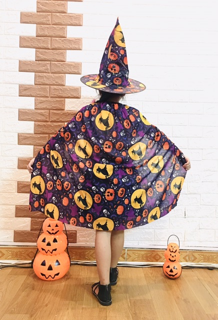 Bộ choàng phù thủy kèm mũ hoá trang cosplay HALOWEEN loại xịn dày đẹp | BigBuy360 - bigbuy360.vn