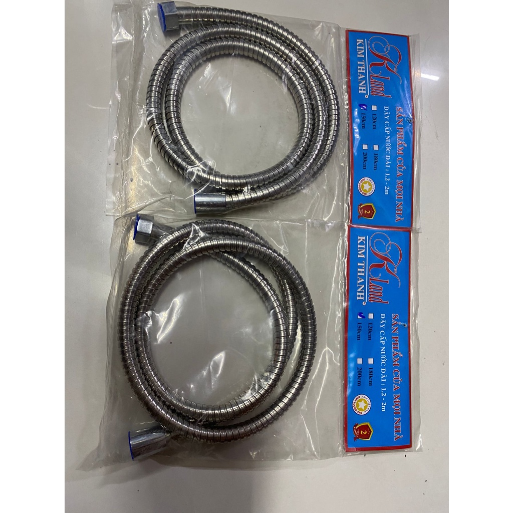 Dây vòi tắm hoa sen cao cấp, dây vòi sịt vệ sinh dài 1.5m bằng inox (thép không gỉ), nhựa lưới dẻo, dây cấp nước