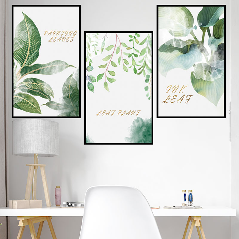 Decal dán tường Sticker dán tường in chất lượng cao có keo mặt sau mẫu hoa lá phong cách ZH46