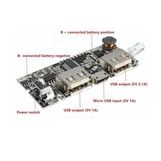 Mạch sạc dự phòng 2A có hiển thị LCD