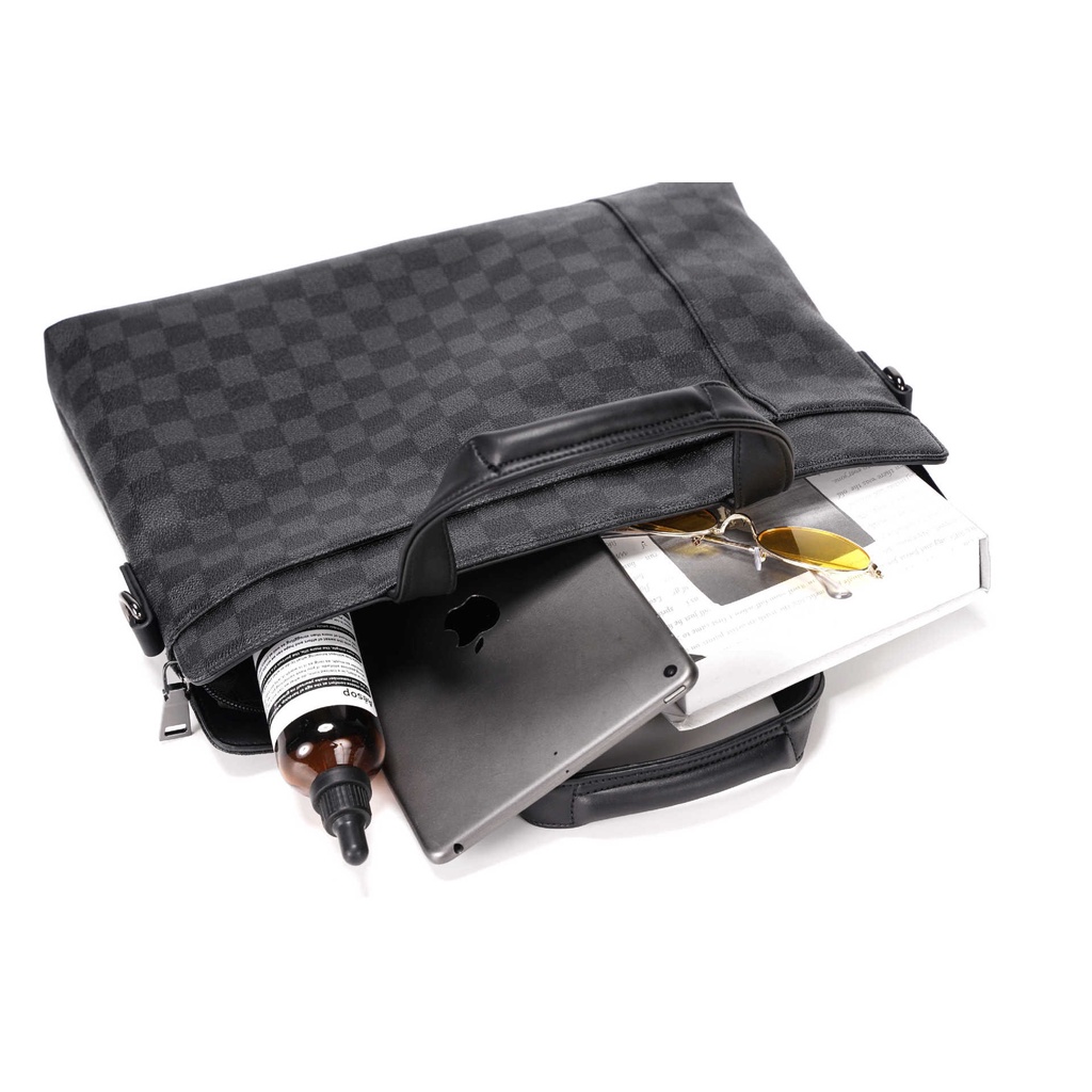 Túi Xách Đeo Chéo Nam Da Pu Họa Tiết Cao Cấp Đựng A4 Laptop Dành Cho Giới Trẻ Doanh Nhân Văn Phòng