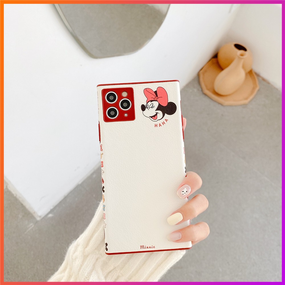 Ốp Điện Thoại Da In Hình Mickey Minnie Cho Iphone12Mini 11pro Max I7 I8Plus Se2 Xs | BigBuy360 - bigbuy360.vn