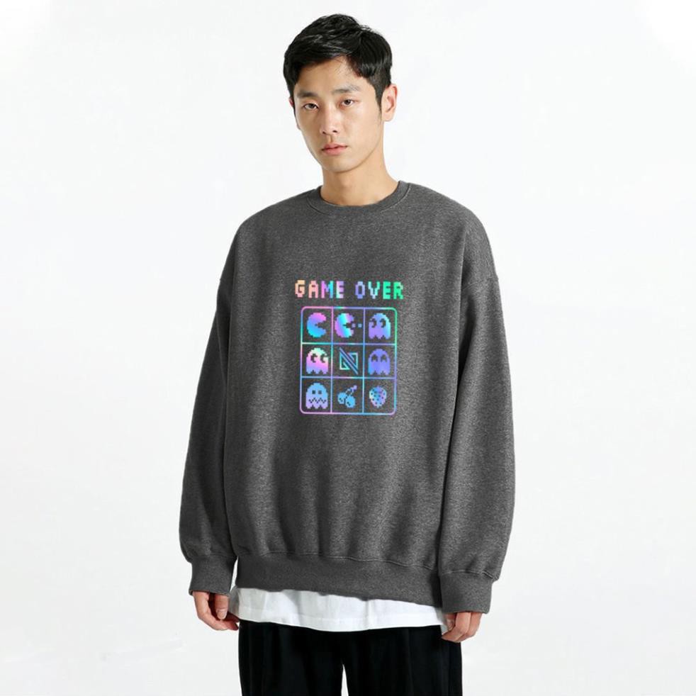 Áo Sweater Game Over Phản Quang, Aó Nỉ Dài Tay Nam Nữ Cá Tính - AS22