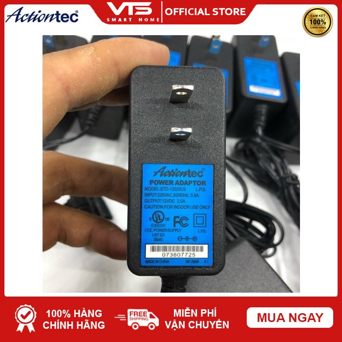 Nguồn 12V-2A Actiontec Chính Hãng Mới 100% - Adapter Actiontec 12V-2,5A Vàng - Nguồn Chuyên Dùng Cho Camera