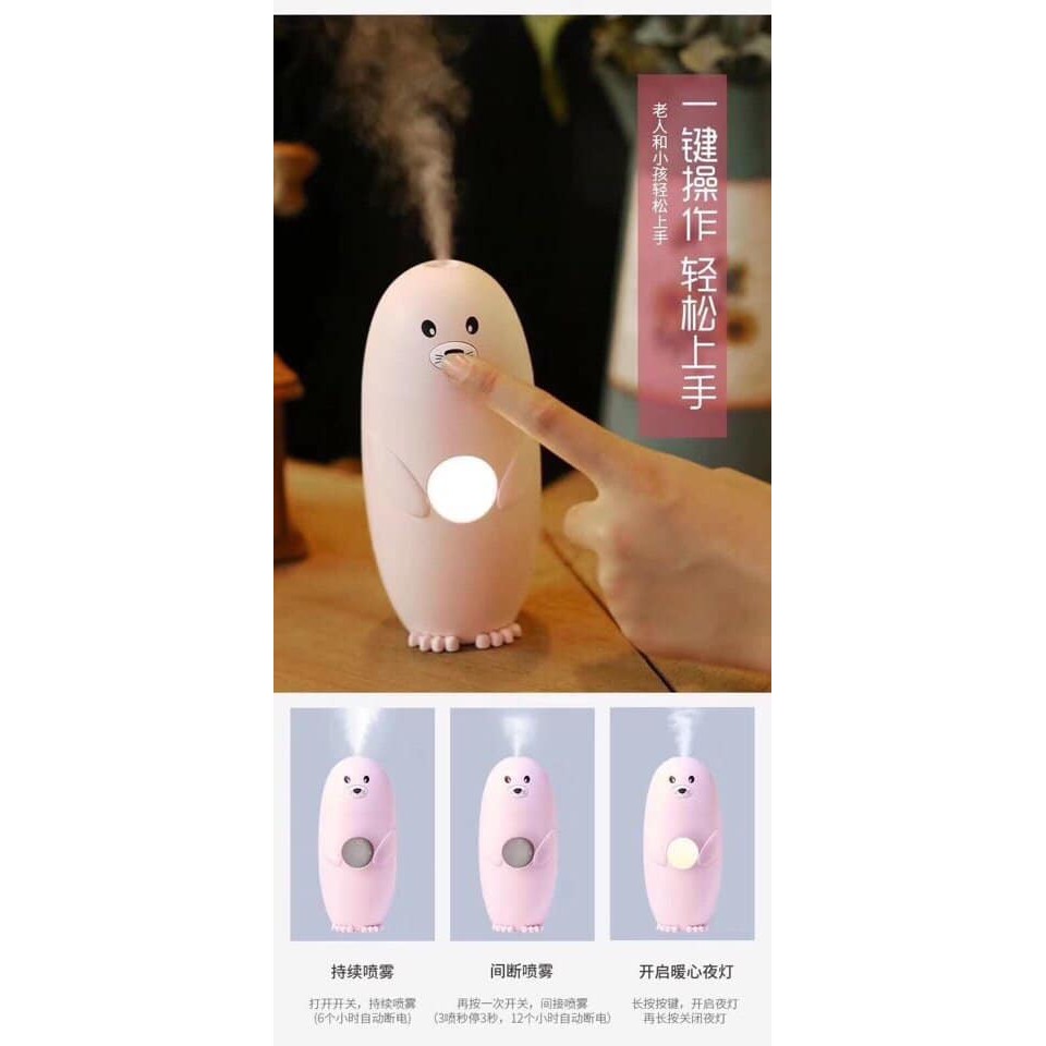 Phun sương tạo ẩm hình gấu ( màu ngẫu nhiên )