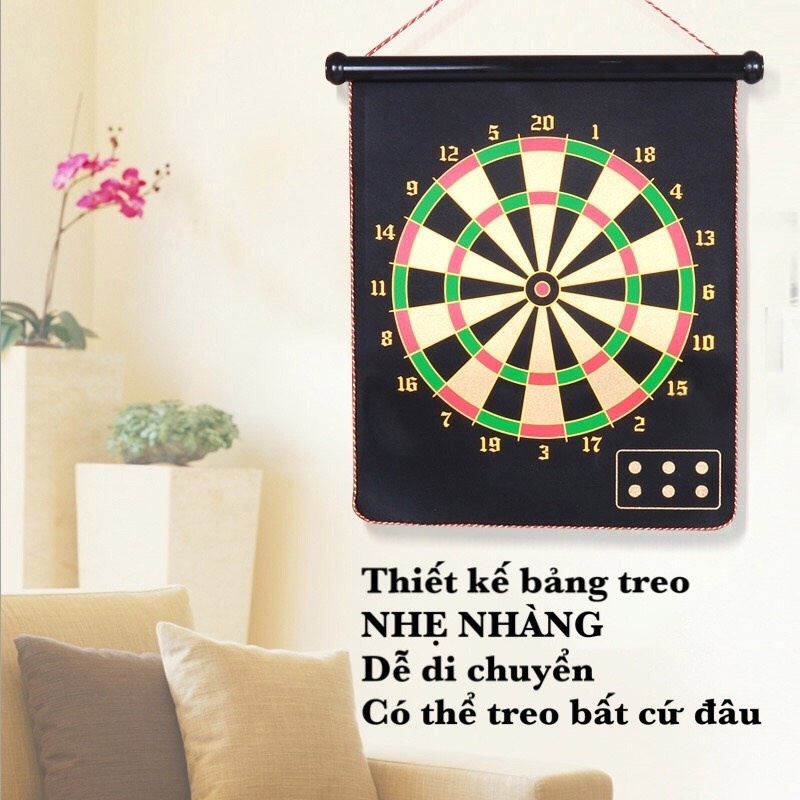 Bảng phóng phi tiêu, phi tiêu nam châm an toàn cho bé, đồ chơi giảm tress cho mọi lứa tuổi size 32x38cm - DOZKIDZ