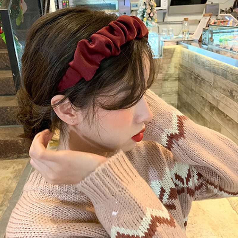 Ygt Băng Đô Da Màu Trơn Phong Cách Hàn Quốc Cho Nữ