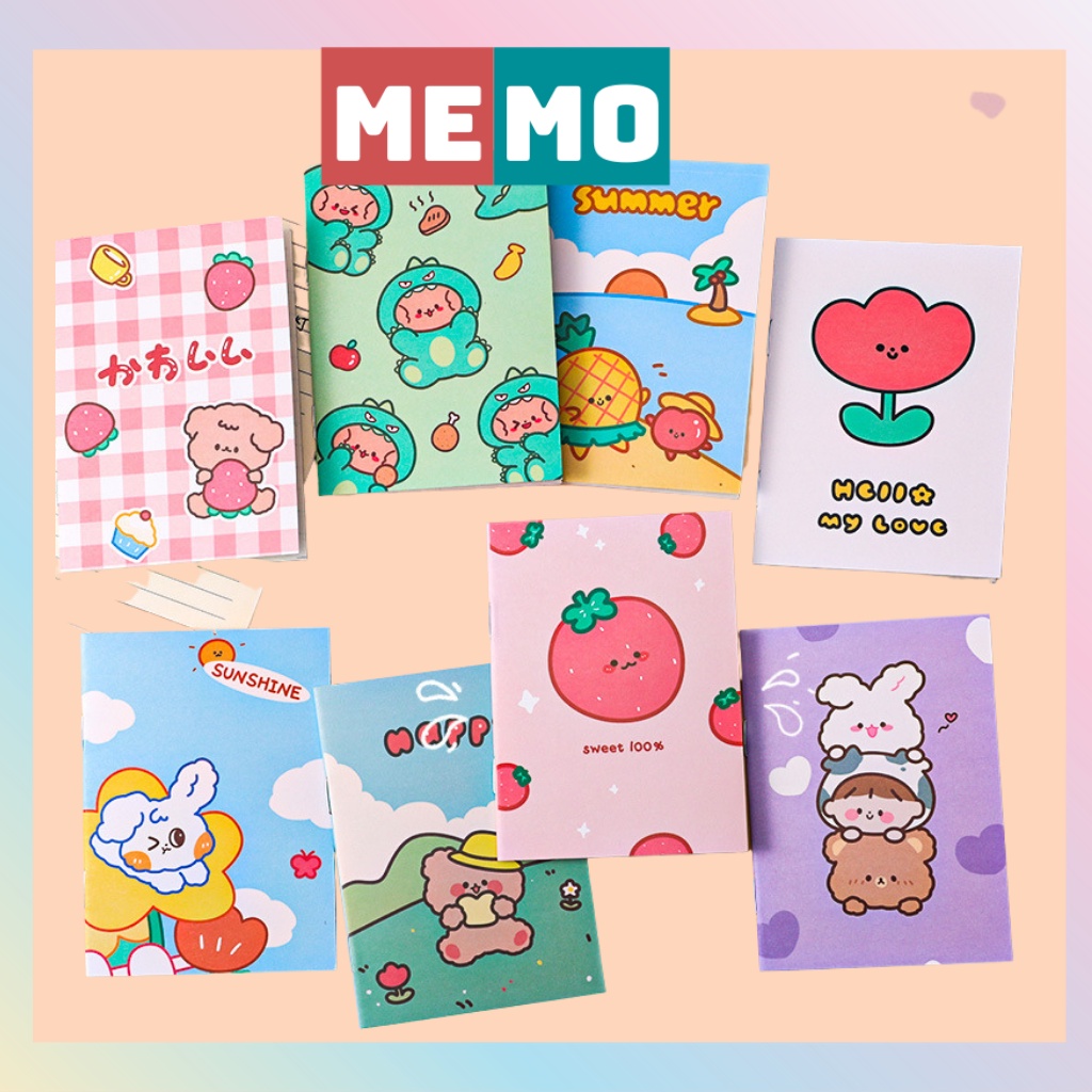 Sổ tay ghi chép, notebook, sổ tay mini cute MEMO 32 trang có dòng kẻ tiện dụng