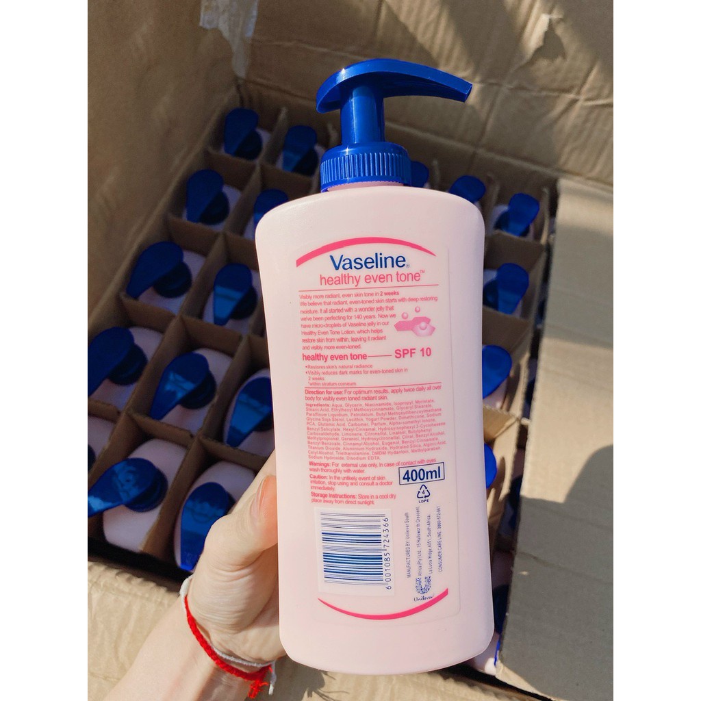 Sữa dưỡng thể Body dưỡng trắng da, dưỡng ẩm toàn thân Vaseline Healthy White
