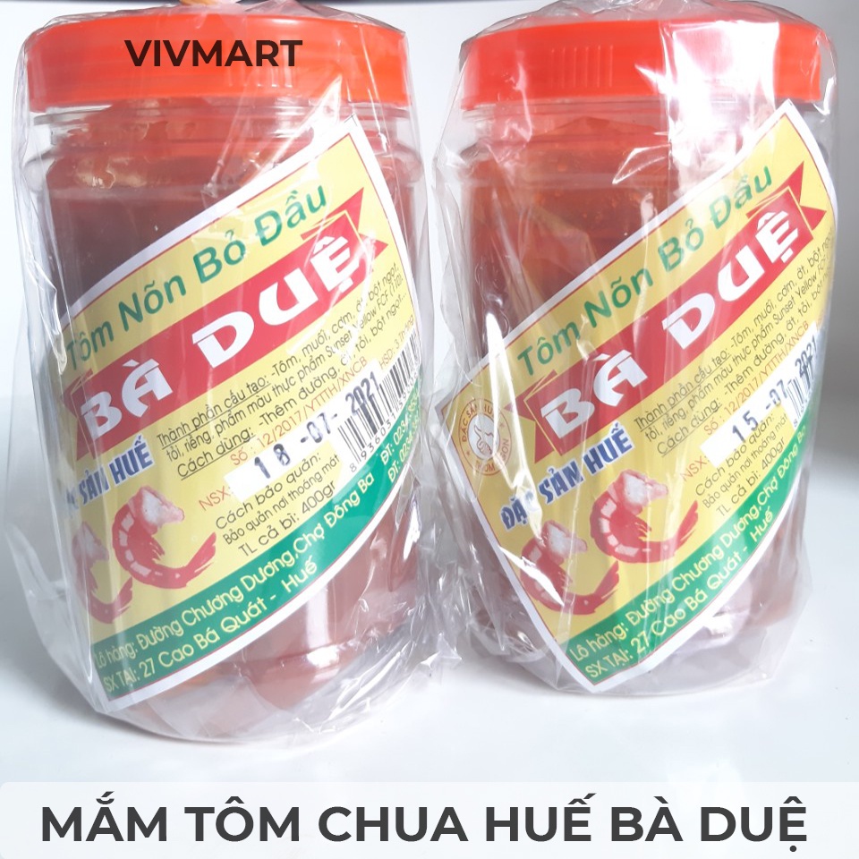 ✅ COMBO 3 ĐẶC SẢN HẢO HẠNG HUẾ - MẮM CÁ CƠM BÀ DUỆ 400G, TÔM NÕN BỎ ĐẦU BÀ DUỆ 400G,  MẮM RÒ BÀ DUỆ 400G