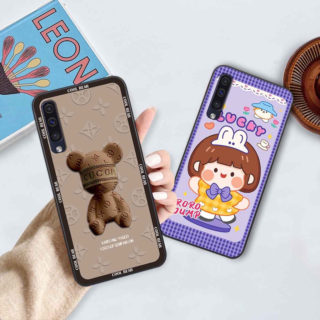 Ốp Samsung A30s / A50 / A50s / A70 bear brick, gấu đáng yêu, dễ thương